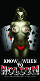 Poker Know When To Holdem Large Bath Beach Towel