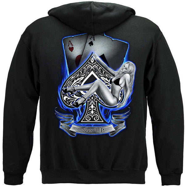 Aces Up Premium Hooded Sweat Shirt