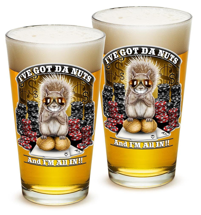 I got the Nutz Poker 16oz Pint Glass Glass Set