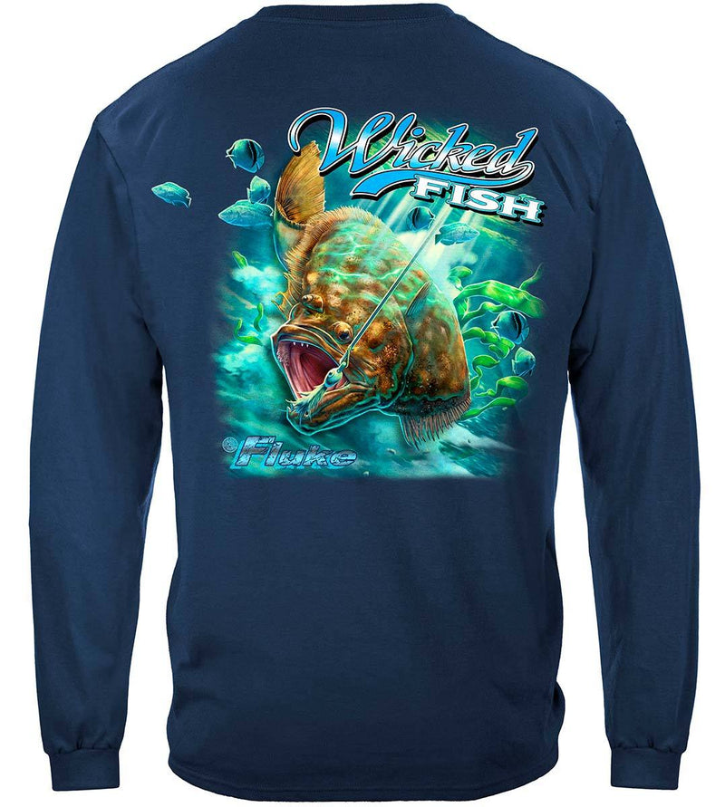 Wicked Fish Fighting Buck Tail Fluke Lure Premium Long Sleeves