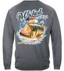 Wicked Fish Large Mouth Bass With Popper Premium T-Shirt