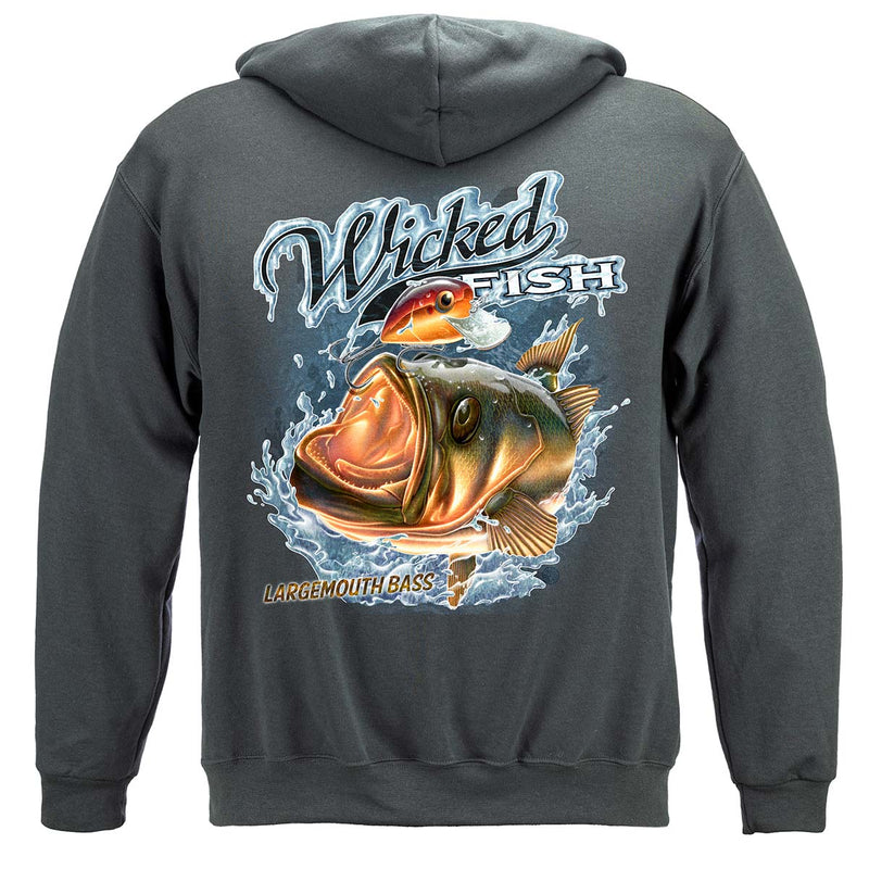 Wicked Fish Large Mouth Bass With Popper Premium Long Sleeves