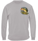 Wicked Fish Large Mouth Bass With Popper Jumping Frog Premium Hooded Sweat Shirt
