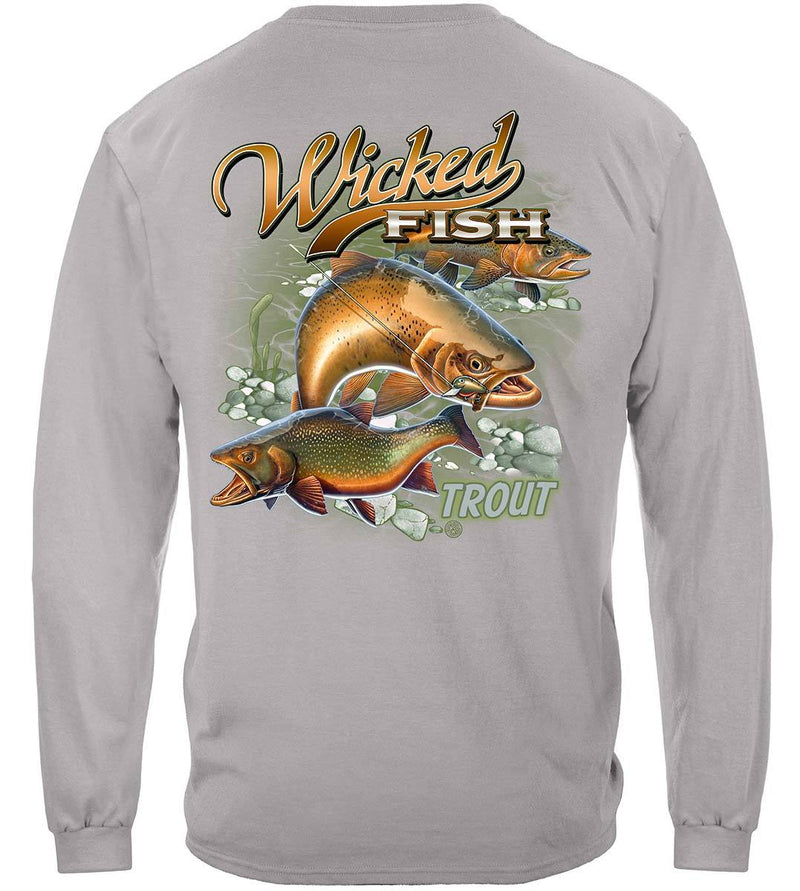 Wicked Fish Trout Premium Hooded Sweat Shirt