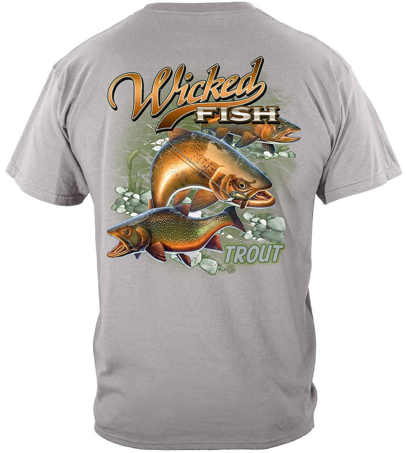 Wicked Fish Trout Premium Hooded Sweat Shirt