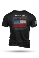 Tri-Blend T-Shirt - American Flag Schematic