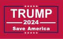 Trump 2024 Save America Red 3'X5' Flag ROUGH TEX® 68D Nylon