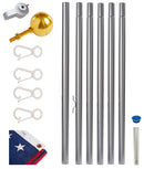 All American Series - 25’ Tapered Sectional Fagpole kit w/ 4’x6’ USA Flag