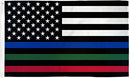 Thin Blue Red Green Line American Flag