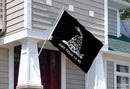 3' x 5' Gadsden Flag - Black