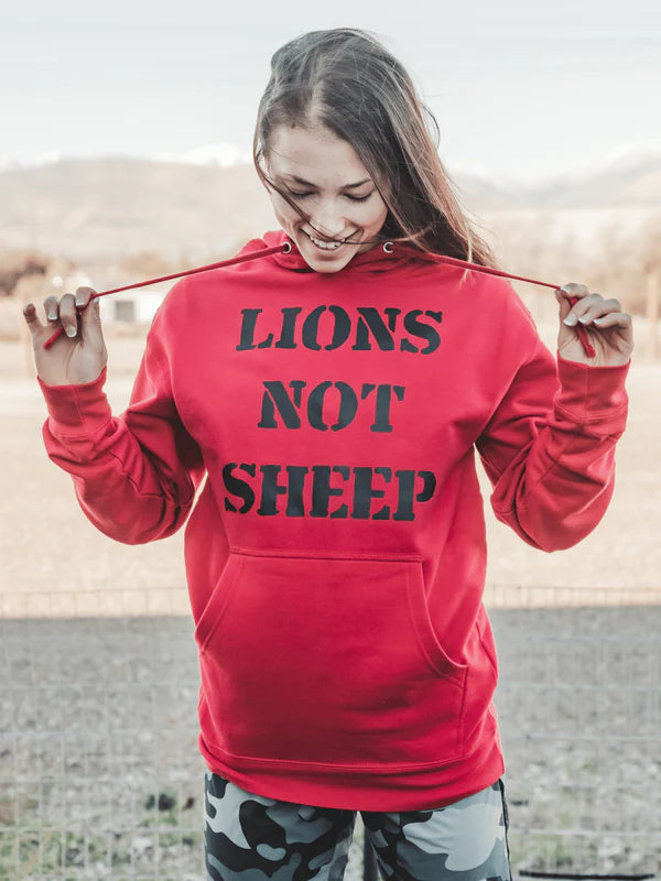 LIONS NOT SHEEP OG Unisex Pullover  (RED)