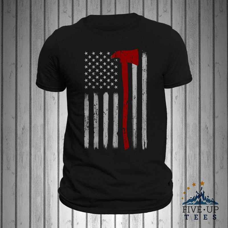 Thin Red Line AXE T-Shirt in Black