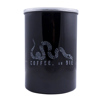 Coffee, or Die Airtight Container - White Logo