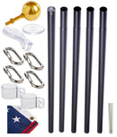 Bronze Bundle Defender (No Rope) Flagpole - Dark Bronze