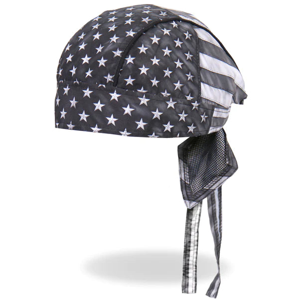 Hot Leathers Gray Flag Headwrap