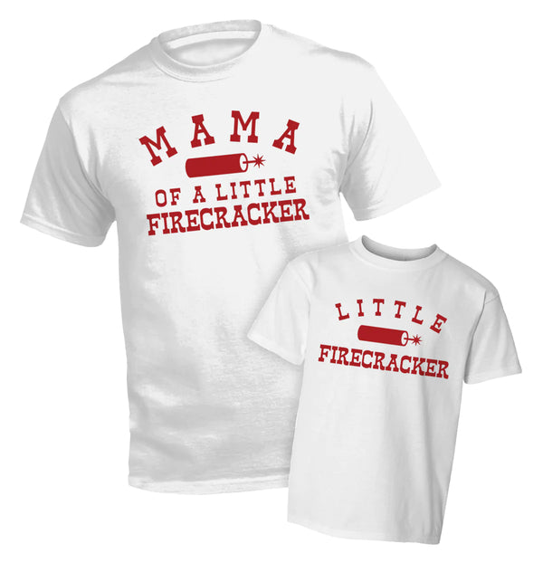 Mama Of A Little Firecracker And Little Firecracker Tee