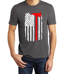 Thin Red Axe T-Shirt in Gray