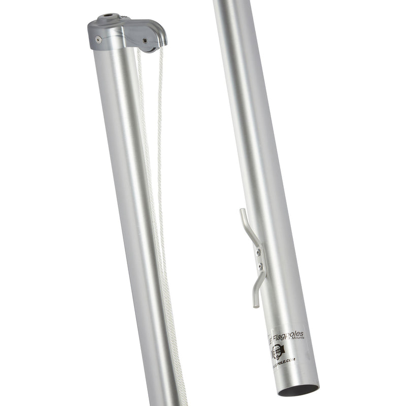 Classic Rope Flagpole kit Bundle with Solar Light & Flash Collar