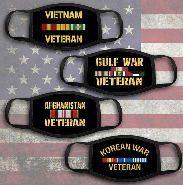 Military Veteran ribbon face masks Service Pride War