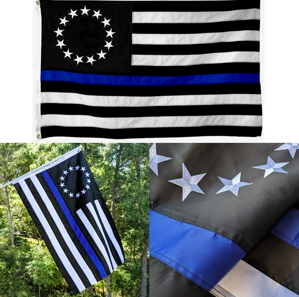 Thin Blue Line Betsy Ross Flag