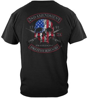 Brotherhood Biker Skull and Flag (2nd Amendment)