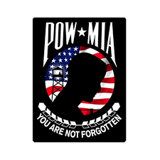 POW*MIA Decal w/ US Flag