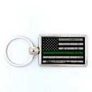 Thin Green Line Metal Key Chains