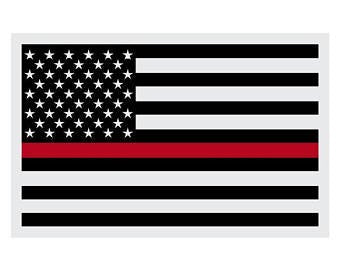 Firefighter thin Red Line Decal