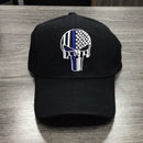 Blue Line Skull Hat