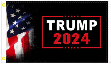 Trump 2024 black flag 3x5