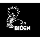 Calvin Piss on Biden Decal
