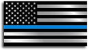 US Flag Blue Line Decal