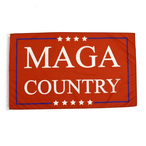 MAGA COUNTRY MAKE AMERICA GREAT AGAIN TRUMP 2024 RED 150D Nylon 3x5 Feet Flag