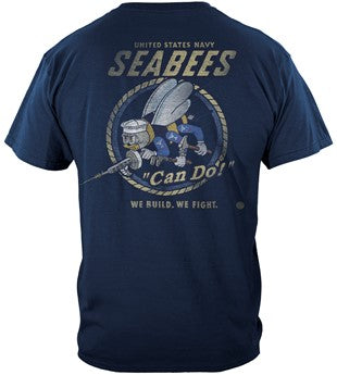 US NAVY VINTAGE SEABEES UNITED STATES NAVY USN TEE