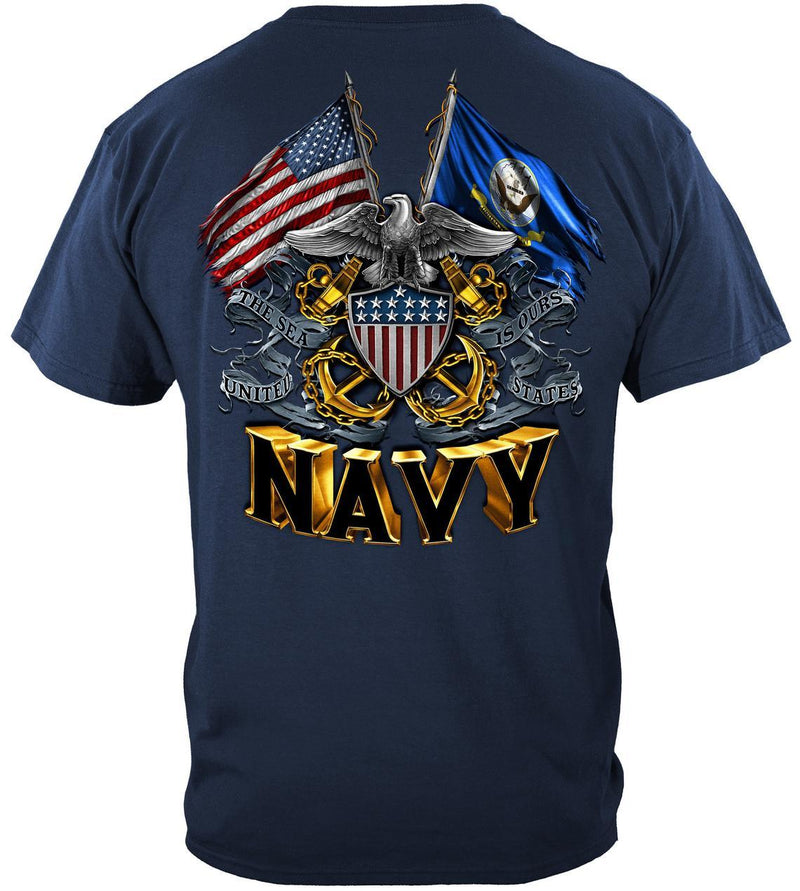 Double Flag Navy Tee