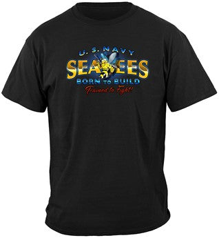 US NAVY SEABEES UNITED STATES NAVY USN BORN TO BUILD TEE