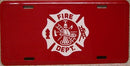 Fire Department License Plate