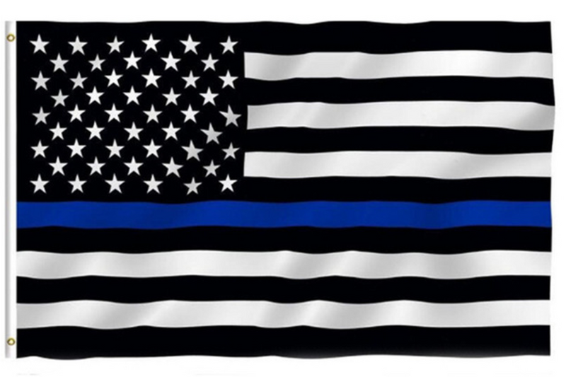POLICE REMEMBRANCE AMERICAN FLAG
