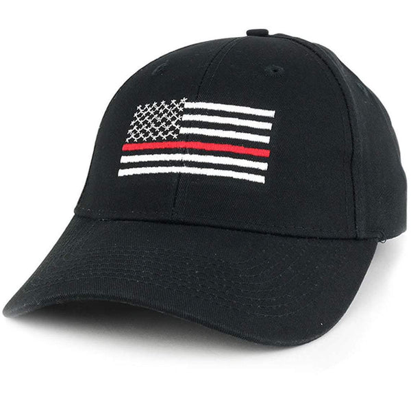 Thin RED Line Flag Embroidered Cotton Baseball Hat