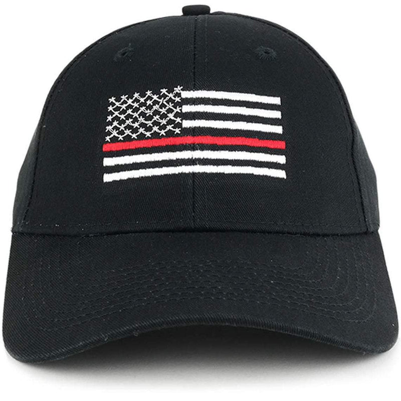 Thin RED Line Flag Embroidered Cotton Baseball Hat