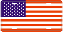 USA Flag License Plate