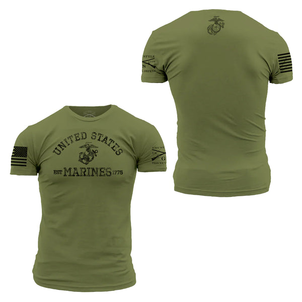 USMC est 1775 T-Shirt green